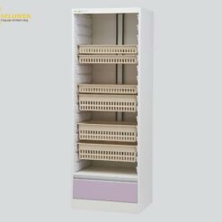 Hộp ngăn kéo chứa phụ kiện (khung / thép (phủ melamine), ray/ nhựa ABS, 475 x 650 x 1810mm) ALTIA NT-650-BL