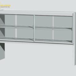 Kệ đựng thuốc thử 1 mặt có cửa kính dùng cho bàn thí nghiệm 1480 x 216 x 1100mm AS ONE 3-4155-02 EST-1500G
