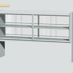 Kệ đựng thuốc thử 2 mặt có cửa kính dùng cho bàn thí nghiệm 2320 x 372 x 1100mm AS ONE 3-4154-03 ESTW-2400G