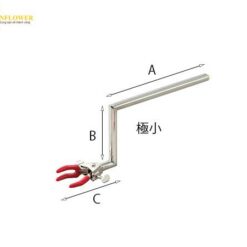Kẹp mở 2 bên (loại tay quay siêu nhỏ, có lớp phủ Vinyl, 135 × 70 × 82 × φ10 mm) AS ONE 2-9825-05