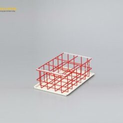 Khay 6 ống (thép phủ PE, 290 x 210 x 106mm) AS ONE 3-184-01