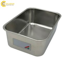 Khay inox loại sâu có ghi nhớ (1.9L, 211 x 151 x 77mm) AS ONE 1-6171-03