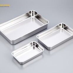 Khay thép không gỉ (0.45L, dài, sâu, 140 x 84 x 67mm) AS ONE 5-164-21 Type 14