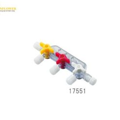 Khóa vòi Luer Stopcock Manifold (3 khóa, PC (polycarbonate) and HDPE (high-density polyethylene)) AS ONE 3-6164-01 17551