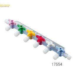 Khóa vòi Luer Stopcock Manifold (6 khóa, PC (polycarbonate) and HDPE (high-density polyethylene)) AS ONE 3-6164-02 17554