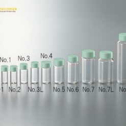 Lọ thủy tinh (30mL, nắp màu xanh lá cây, loại ống vít, 50 cái) Maruemu No.6 (Code number: 0101-0847)