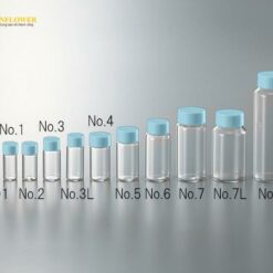 Lọ thủy tinh (50mL, nắp màu xanh lam, loại ống vít, 50 cái) Maruemu No.7 (Code number: 0101-0927)