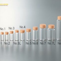 Lọ thủy tinh (60mL, nắp màu cam, loại ống vít, 50 cái) Maruemu No.7L (Code number: 0101-2317)