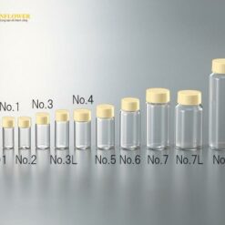 Lọ thủy tinh (9mL, nắp màu vàng, loại ống vít, 100 cái) Maruemu No.3 (Code number: 0101-0537)
