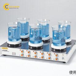 Máy khuấy đĩa gia nhiệt AS ONE 1-248-11 HS-360H, 6 vị trí 250oC 300 - 1500rpm 100 - 2000 x 6ml