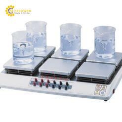 Máy khuấy từ gia nhiệt 6 vị trí AS ONE 1-4608-41 RSH-6AN, điều chỉnh riêng biệt 1500rpm 50 - 2000 x 6ml 50 - 250oC