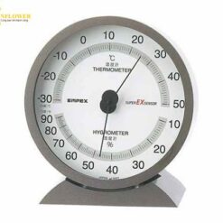 Nhiệt ẩm kế chất lượng cao (màu xám kim loại, 132 x 121 x 50mm) EMPEX EX-2717