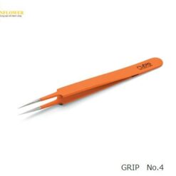 Nhíp MEISTER GRIP (110mm, thép chống axit, phần tay nắm phủ nhựa Epoxy) RUBIS No.4