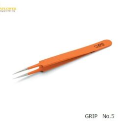 Nhíp MEISTER GRIP (110mm, thép chống axit, phần tay nắm phủ nhựa Epoxy) RUBIS No.5