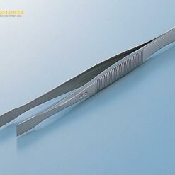 Nhíp phẳng (thép chịu axit, đầu có răng cưa bên trong, 150mm) AS ONE 6-7908-03 574B