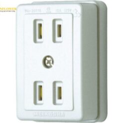 Ổ cắm đôi (màu trắng, 2P15A125V) Meikosha MR2741W