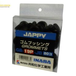 Ống lót cao su cách điện bảo vệ cho đầu vào cáp (màu đen, φ19mm x φ26mm x φ15mm, 80 cái/ túi) JAPPY GB-19P-JB 80ｺ