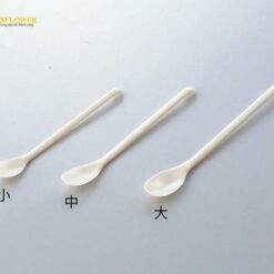 Thìa nhựa trắng ABS (bộ 3 thìa loại lớn, trung bình và nhỏ) AS ONE 6-527-04