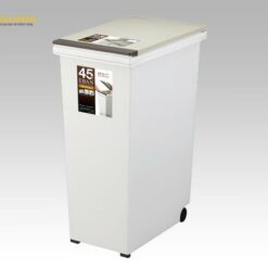 Thùng rác (45L, PP (polypropylene), có bánh xe) AS ONE 1-3623-04 6363