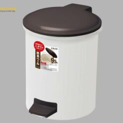 Thùng rác có bàn đạp chân (9.5L, hình tròn) AS ONE 1-7019-11 6410
