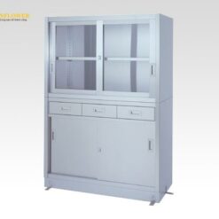 Tủ đựng hóa chất bằng thép không gỉ 1200 x 600 x 1750mm AS ONE 1-8251-04 12060