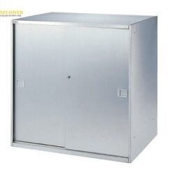 Tủ đựng hóa chất bằng thép không gỉ (SUS304) (cửa trượt đôi, 899 x 650 x 900mm) AS ONE 0-5622-01 SS-09SD650
