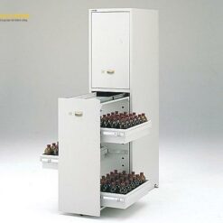 Tủ đựng hóa chất chống động đất (thép không gỉ, 2 tầng trên, 3 tầng dưới, 450 x 700 x 1800mm) AS ONE 3-5346-21 SPN-1845