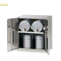 Tủ đựng hóa chất (cho thùng đựng, 2 cột, 1 kệ, 850 x 600 x 960mm) AS ONE 2-674-02 LSR-S-P