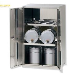 Tủ đựng hóa chất (cho thùng đựng, 2 cột, 2 kệ, 850 x 600 x 1350mm) AS ONE 2-674-04 LSR-S-P