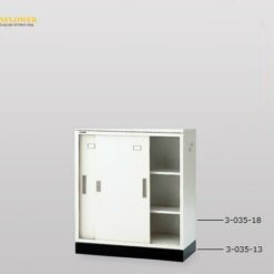 Tủ đựng hóa chất (cửa trượt, 880 x 400 x 880mm) AS ONE 3-035-18 N-90D/OW
