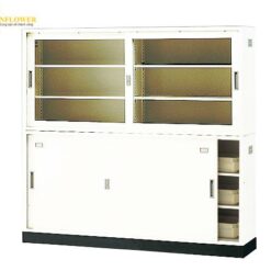 Tủ đựng hóa chất (cửa trượt đôi, 4 phòng, 1760 x 400 x 1850mm) AS ONE 3-065-22 N-180/OW