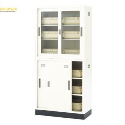 Tủ đựng hóa chất (cửa trượt đôi, 880 x 400 x 1850mm) AS ONE 3-065-21 N-90/OW