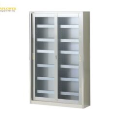 Tủ đựng hóa chất cửa trượt ngang (cửa sổ kính, loại cao, thép không gỉ (SUS304), 1000 x 300 x 1600mm) AS ONE 3-1486-04 SC-100FHGH