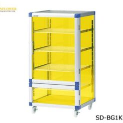 Tủ hút ẩm tiêu chuẩn BG (UVC) (kệ nhựa chịu lực, bánh xe đẩy, 574 x 517 x 1085mm) AS ONE 3-6817-01 SD-BG1KPU