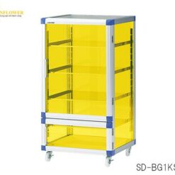 Tủ hút ẩm tiêu chuẩn BG (UVC) (kệ thép không gỉ, bánh xe đẩy, 574 x 517 x 1085mm) AS ONE 3-6817-02 SD-BG1KSU