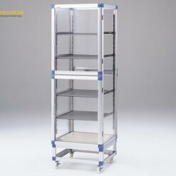 Tủ hút ẩm tiêu chuẩn (loại 2 mặt, giá đỡ thép không gỉ, PMMA (acrylic), 574 x 546 x 1765mm) AS ONE 1-5819-21 SDW-SS