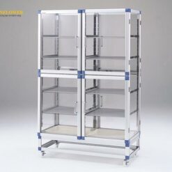Tủ hút ẩm tiêu chuẩn (loại 2 mặt, giá đỡ thép không gỉ, PMMA (acrylic), 1152 x 546 x 1765mm) AS ONE 1-5819-32 SDW-WS