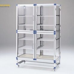 Tủ hút ẩm tiêu chuẩn (loại 2 mặt, kệ nhựa chịu lực, PMMA (acrylic), 1152 x 546 x 1765mm) AS ONE 1-5819-22 SDW-WP