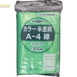 Túi nhựa PE lưu trữ và quản lý các bộ phận (màu xanh lục, 70 x 50mm x 0.04mm, 300 sheets) SEISANNIPPONSHA A-4-CG