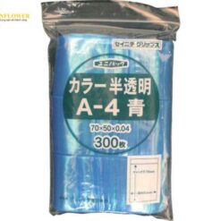 Túi nhựa PE lưu trữ và quản lý các bộ phận (màu xanh, 70 x 50mm x 0.04mm, 300 sheets) SEISANNIPPONSHA A-4-CB
