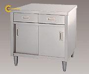 Tủ làm việc bằng thép không gỉ SUS304, có ngăn kéo 900 x 600 x 800mm AS ONE 3-4023-02 ED-9060