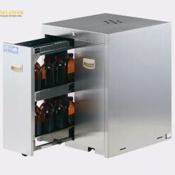 Tủ ngăn kéo đựng hóa chất bằng thép không gỉ (SUS430) (có khóa và tấm ngăn, 450 x 500 x 600mm) AS ONE 1-4024-02 SS2-UT