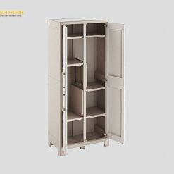Tủ nhựa (cửa đôi, PP (polypropylene), 800 x 440 x 1820mm) AS ONE 3-1614-13 9751000 046202