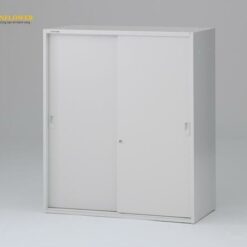 Tủ thép phòng thí nghiệm (cửa trượt, 2 kệ, 900 x 450 x 1050mm) AS ONE 1-3365-03 LSS-9