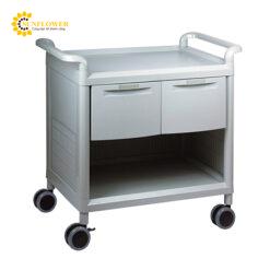 Xe đẩy hàng di động (2 ngăn kéo, nhựa ABS, 905 x 530 x 870mm) AS ONE 3-6501-01 MS24C