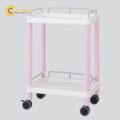 Xe đẩy hàng di động (2 tầng, có khung bảo vệ, không ngăn kéo, nhựa PP (polypropylene), ABS, 651 x 447 x 810mm) NAVIS ME21E