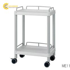 Xe đẩy hàng di động (2 tầng, có khung bảo vệ, nhựa PP (polypropylene), ABS, 651 x 447 x 810mm) AS ONE 3-6640-01 ME21E