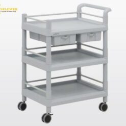 Xe đẩy hàng di động (3 tầng, có khung bảo vệ, nhựa PP (polypropylene), ABS, 705 x 447 x 920mm) NAVIS MSO21J