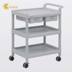 Xe đẩy hàng di động (3 tầng, nhựa PP (polypropylene), ABS, 705 x 447 x 850mm) NAVIS MSO21D