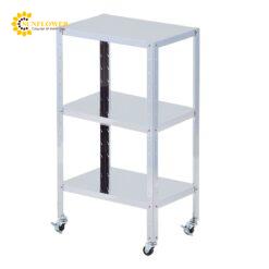 Xe đẩy hàng di động (3 tầng, thép không gỉ (SUS430), 460 x 310 x 809mm) AS ONE 8-4771-02